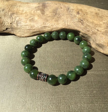 Load image into Gallery viewer, Canada Jade Bracelet, Canadian Nephrite Jade, High Quality 10mm Canadian Jade, Mens Nephrite Jade Bracelet, Jade for men, Gift for him.