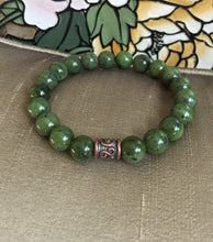 Load image into Gallery viewer, Canada Jade Bracelet, Canadian Nephrite Jade, High Quality 10mm Canadian Jade, Mens Nephrite Jade Bracelet, Jade for men, Gift for him.