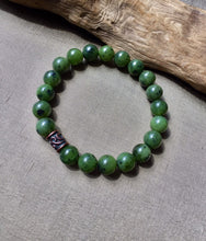 Load image into Gallery viewer, Canada Jade Bracelet, Canadian Nephrite Jade, High Quality 10mm Canadian Jade, Mens Nephrite Jade Bracelet, Jade for men, Gift for him.