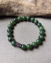 Load image into Gallery viewer, Canada Jade Bracelet, Canadian Nephrite Jade, High Quality 10mm Canadian Jade, Mens Nephrite Jade Bracelet, Jade for men, Gift for him.