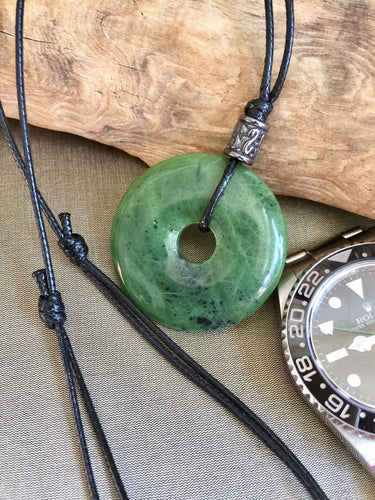 Authentic Natural Canadian Nephrite Jade Pendant, Canadian Jade Pendant, Nephrite Jade Choker, Jade Necklace Men, Father’s Day Gift.