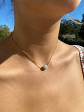 Load image into Gallery viewer, Gemstone Necklace, Genuine Natural Jadeite Jade Choker, Waterproof Necklace, Simple Dainty Necklace, Dainty jade necklace for her.