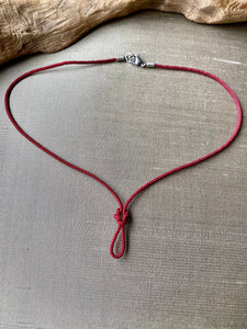 Waterproof Necklace, Black Cord Necklace, Red Cord Necklace, Necklace for Pendant, Surfer Choker, Custom Sized Necklace, Hypoallergenic.