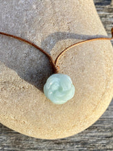 Load image into Gallery viewer, Jade necklace, Jadeite Rose Pendant, Natural Jadeite Necklace, Waterproof Necklace, Simple Necklace, Jade Choker, Jade necklace for girls.