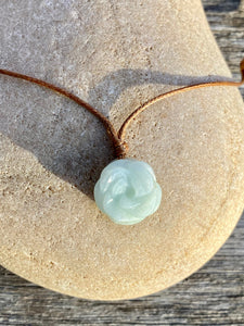 Jade necklace, Jadeite Rose Pendant, Natural Jadeite Necklace, Waterproof Necklace, Simple Necklace, Jade Choker, Jade necklace for girls.