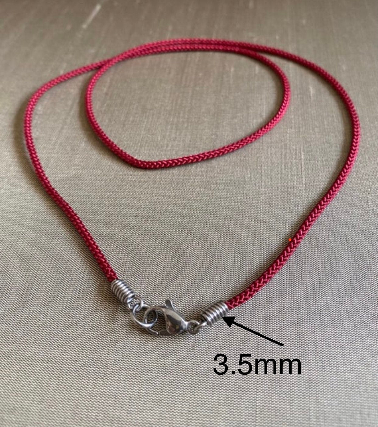 Red Mushroom Mystical Gem Pendant Black Cord Necklace | Claire's US