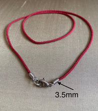 Load image into Gallery viewer, Waterproof Necklace, Black Cord Necklace, Red Cord Necklace, Necklace for Pendant, Surfer Choker, Custom Sized Necklace, Hypoallergenic.