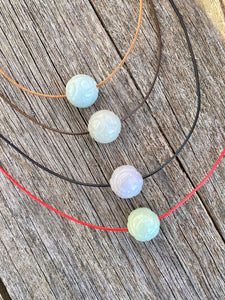 Jade Bead necklace, Jadeite Dragon Ball Pendant, Jadeite Pendant Necklace, Waterproof Necklace, Simple Jade Choker, jade necklace for girls.