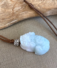 Load image into Gallery viewer, Jade Necklace, Jadeite Pendant Necklace, Protection Necklace, Lucky Pixiu Jadeite Pendant, Pixiu Jadeite Necklace, Feng Shui Jewelry.