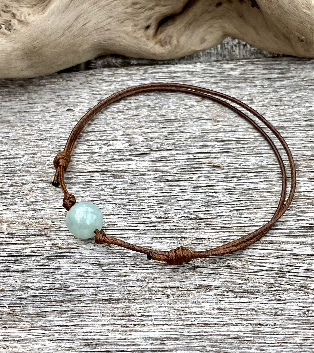 Waterproof Bracelet, Jadeite Bead Bracelet, Jadeite Bracelet, Jade Anklet, Protection Bracelet, Lucky Jade Bracelet, Mother & Daughter Gift.