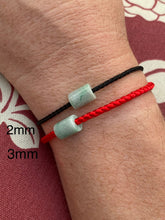 Load image into Gallery viewer, Good Luck Red Cord Bracelet, Emerald Green Jadeite, Lucky Jade Bracelet, Wish Bracelet, Protection Bracelet, Red Cord Jade Bracelet, Amulet.