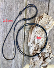 Load image into Gallery viewer, Waterproof Necklace, Black Cord Bracelet, Thick Cord Choker, Adjustable Necklace，Thick cord necklace for pendant, necklace for pendant men.