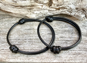 Waterproof Necklace, Black Cord Bracelet, Thick Cord Choker, Adjustable Necklace，Thick cord necklace for pendant, necklace for pendant men.