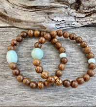 Load image into Gallery viewer, Healing Bracelets, Mens Wood Beads Bracelet, Senna Siamea Wood Bead Bracelet, Lucky Jade Bracelet, Jadeite Jade Bracelet, Couples Bracelet.