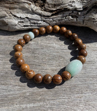 Load image into Gallery viewer, Healing Bracelets, Mens Wood Beads Bracelet, Senna Siamea Wood Bead Bracelet, Lucky Jade Bracelet, Jadeite Jade Bracelet, Couples Bracelet.