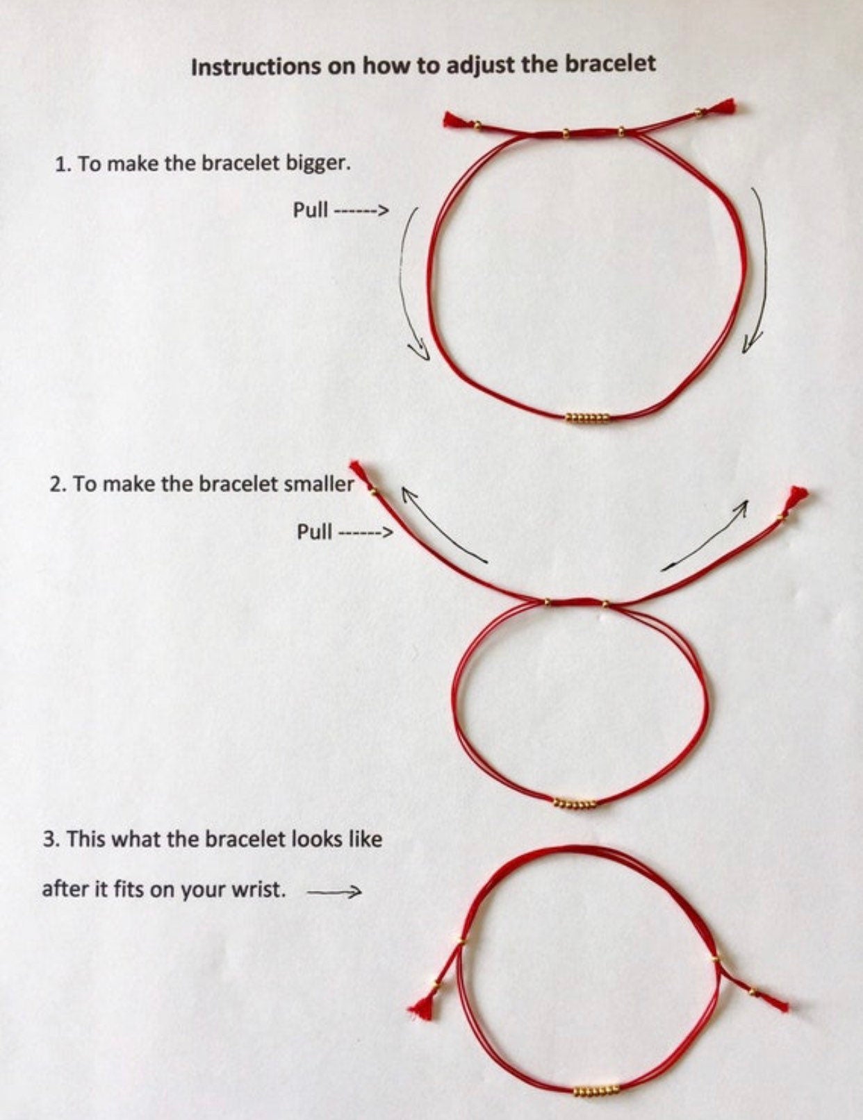 Good Luck Thin Red Cord 14K Gold Filled Beads Bracelet, Positive Energy, Tiny Red Thread Bracelet, Protection Bracelet, Red String Bracelet, Tiny