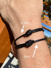 Load image into Gallery viewer, Waterproof Cord Bracelet, Black Cord Bracelet, Red Bracelet, Surfer Bracelet, Kids Bracelet, Family Bracelet, Vegan Bracelet.