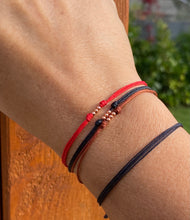 Load image into Gallery viewer, Good luck Thin Bracelet, Positive Energy, Copper Beads Bracelet, Waterproof Bracelet, Bracelet for kids, Protection Bracelet, Red string.