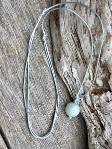 Jade Bead necklace, Lotus Flower Jadeite Pendant, Jadeite Pendant Necklace, Waterproof Necklace, Simple Jade Choker, jade necklace for girls