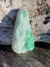 Load image into Gallery viewer, Certified Grade A Natural Untreated Jadeite, Emerald Green Jadeite, Jadeite Dragon Pendant, Jade Dragon Amulet, Jadeite Pendant Necklace.