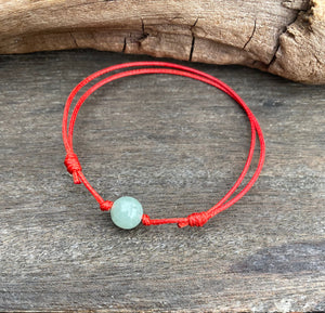 Waterproof Bracelet, Jadeite Bead Bracelet, Jadeite Bracelet, Jade Anklet, Protection Bracelet, Lucky Jade Bracelet, Mother & Daughter Gift.