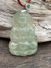 Load image into Gallery viewer, Certified A-Grade Jadeite Guan Yin, ICY Green Jadeite Pendant, Jadeite Guanyin Buddha, Jadeite Guanyin Pendant Necklace, gift for mom.