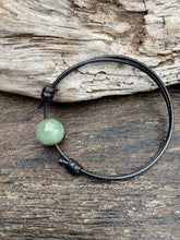 Load image into Gallery viewer, Mens Jade Necklace, Jadeite Bead Bracelet, Oily Green Jadeite, Lucky Jade Choker, Protection Bracelet, Amulet Bracelet, Waterproof Necklace