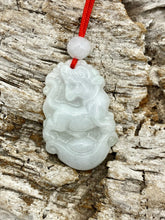 Load image into Gallery viewer, Jadeite Pendant Necklace, Protection Necklace, kids Lucky Jade Choker, Chinese Twelve Zodiacs Jadeite Pendant, Tiger Monkey Horse Ox Rat Dog