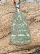 Load image into Gallery viewer, Certified A-Grade Jadeite Guan Yin, ICY Green Jadeite Pendant, Jadeite Guanyin Buddha, Jadeite Guanyin Pendant Necklace, gift for mom.