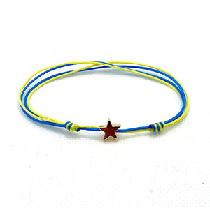 HELP UKRAINE, Heart for Ukraine, Ukraine Flag Bracelet, Heart Charm Love Bracelet, Blue & Yellow Cord Bracelet, Ukraine Strong.