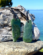 Load image into Gallery viewer, Set of Authentic Natural Canadian Jade, Nephrite Jade Pendants Canada Jade Pendants Mens Jade Necklace, Jade for Couples, Father &amp; Son Jade.