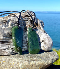 Load image into Gallery viewer, Set of Authentic Natural Canadian Jade, Nephrite Jade Pendants Canada Jade Pendants Mens Jade Necklace, Jade for Couples, Father &amp; Son Jade.