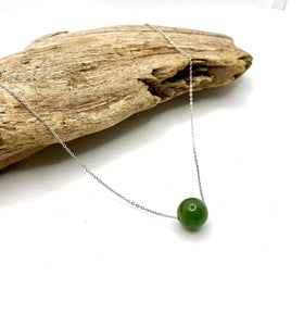 Dainty Jade Necklace, Green Jade Bead Necklace, Canadian Nephrite Jade Pendant, Natural jade necklace Jade Necklace, jade necklace for women