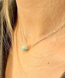 Good Luck Jade Necklace, Jade Necklace for Girls, Dainty Green Jade Bead Necklace, jade necklace for women, Lucky Jade Necklace for Her.