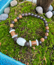 Load image into Gallery viewer, Healing Bracelets, Mala Wood Beads Bracelet, Jade Bead Bracelet, Lucky Jade Bracelet, Jadeite Jade Bracelet, Jade Sandalwood Bracelet.