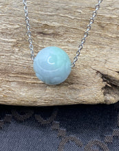 Load image into Gallery viewer, Jade Bead necklace, Jadeite Dragon Ball Pendant, Jadeite Pendant Necklace, Lucky Jade Necklace, Simple Jade Choker, jade necklace for girls.