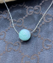 Load image into Gallery viewer, Jade Bead necklace, Jadeite Dragon Ball Pendant, Jadeite Pendant Necklace, Lucky Jade Necklace, Simple Jade Choker, jade necklace for girls.