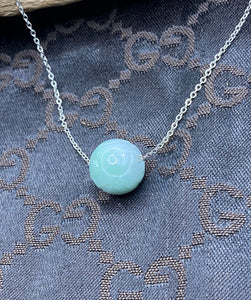 Jade Bead necklace, Jadeite Dragon Ball Pendant, Jadeite Pendant Necklace, Lucky Jade Necklace, Simple Jade Choker, jade necklace for girls.