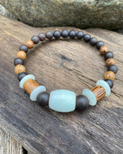 Load image into Gallery viewer, Healing Bracelets, Mala Wood Beads Bracelet, Jade Bead Bracelet, Lucky Jade Bracelet, Jadeite Jade Bracelet, Jade Sandalwood Bracelet.