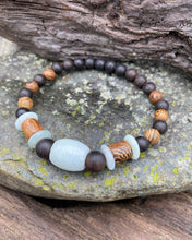 Load image into Gallery viewer, Healing Bracelets, Mala Wood Beads Bracelet, Jade Bead Bracelet, Lucky Jade Bracelet, Jadeite Jade Bracelet, Jade Sandalwood Bracelet.