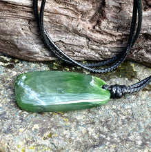 Load image into Gallery viewer, Authentic Natural Canadian Nephrite Jade , Canadian Jade Pendant, Mens Jade Necklace, Jade Necklace for Mens, Green Jade, Gift for him.