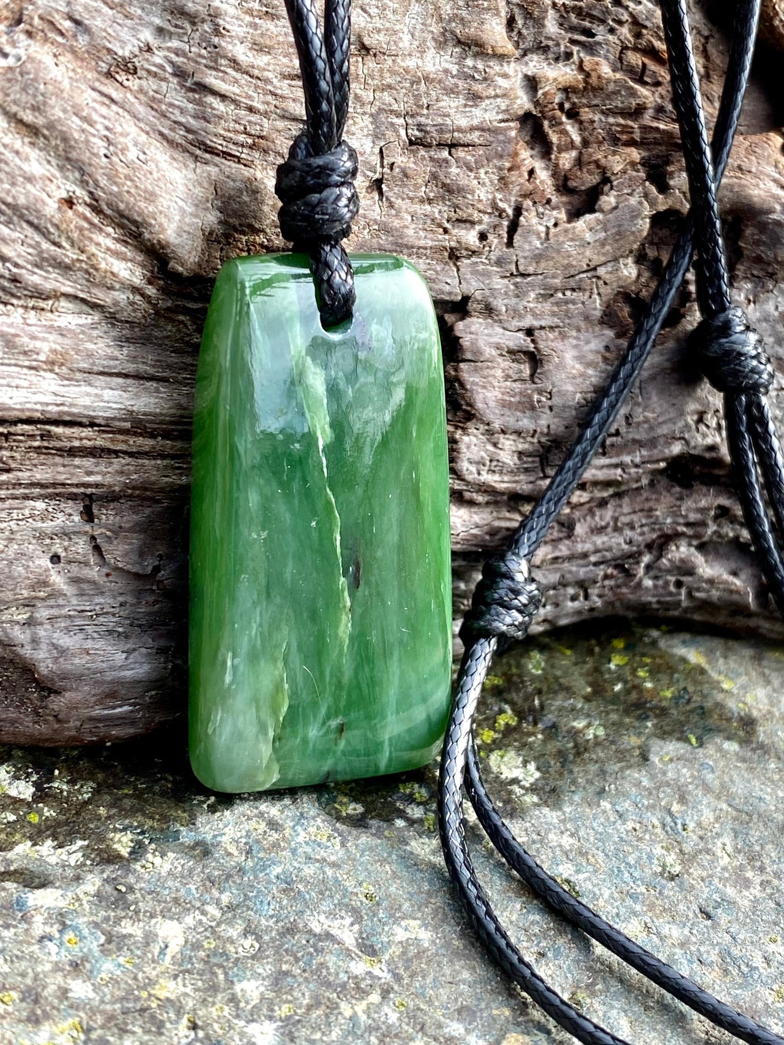 Dark Green Natural Gemstone Nephrite Jade and Sterling Necklace and Ea –  Kaminski Jewelry Designs