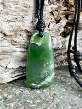 Load image into Gallery viewer, Authentic Natural Canadian Nephrite Jade , Canadian Jade Pendant, Mens Jade Necklace, Jade Necklace for Mens, Green Jade, Gift for him.