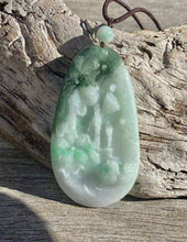 Load image into Gallery viewer, Certified Grade A Jadeite Pendant, Large Burmese Jadeite Pendant,Exquisite Hand carved Lotus &amp; Mandarin Ducks, ,