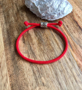 Lucky Red Cord Bracelet, Energy Bracelet, Protection Bracelet, Traveler Bracelet, String Bracelet